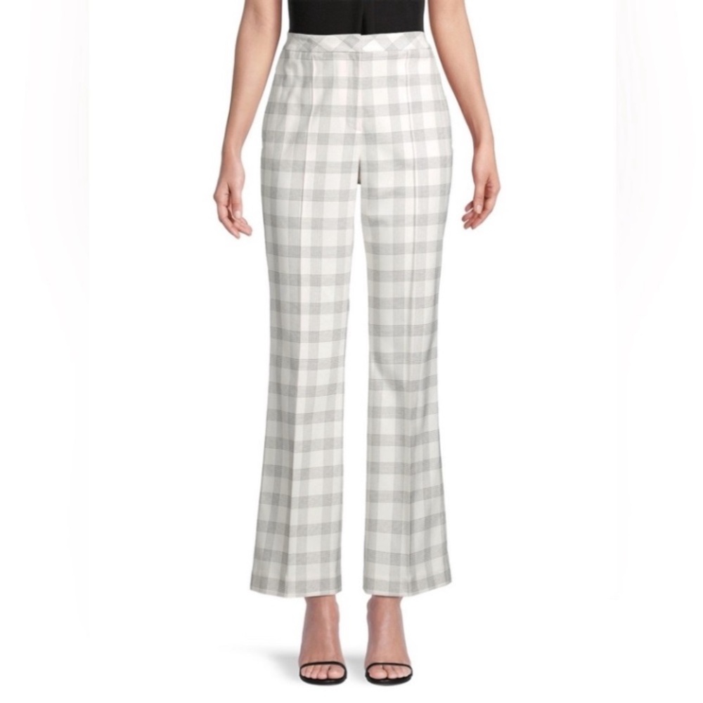Elie Tahari Noir/Sky White Flare Pants Size: 14 Inseam: 30.5”